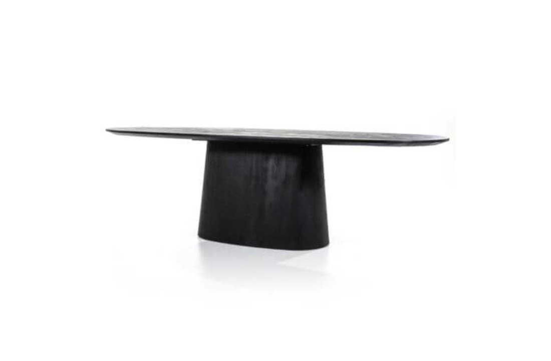 Eettafel Aron ovaal 200x110 - zwart