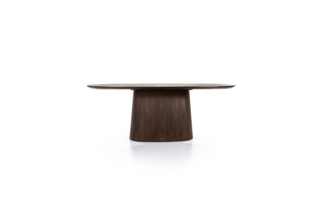 Eettafel Aron ovaal 200x110 - bruin