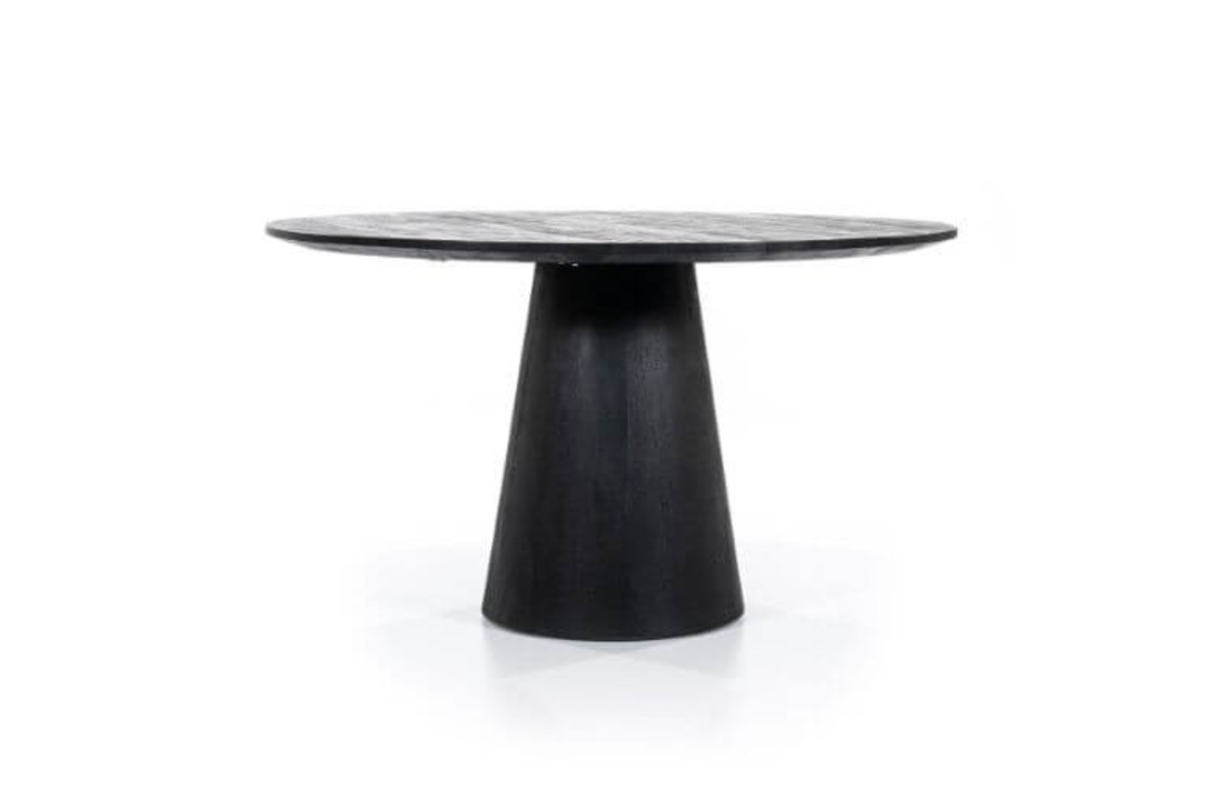 Eettafel Aron rond 130 - zwart