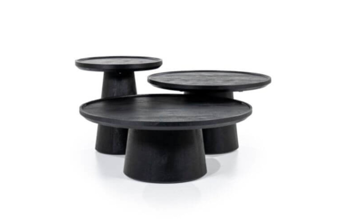 Salontafel Ron 66x39 - zwart