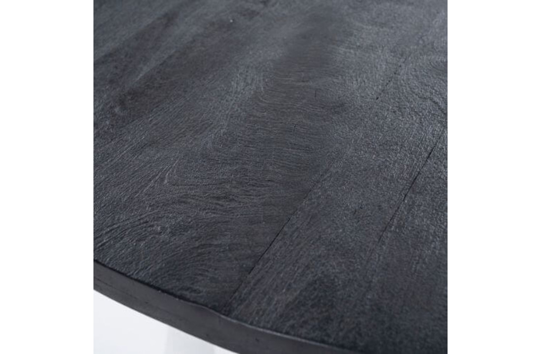 Eettafel rond met kruispoot 150x150 - zwart