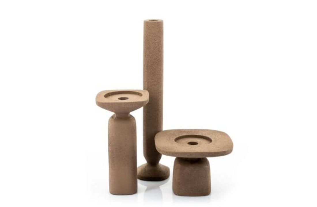 Kaarsenhouder Squand large - brown