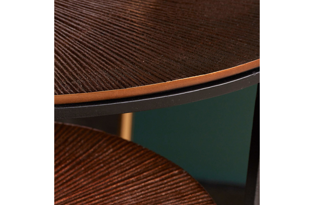 Gouden bijzettafel set Leaves