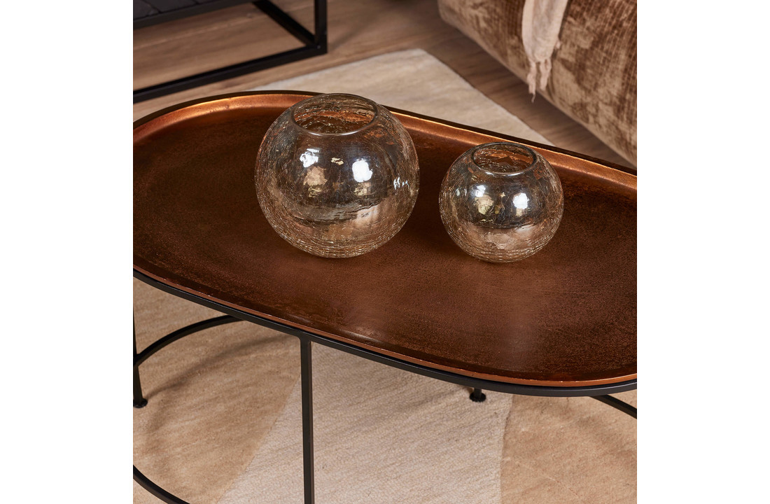 Ovale salontafel Brass