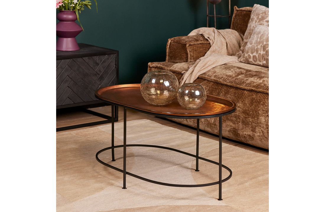 Ovale salontafel Brass