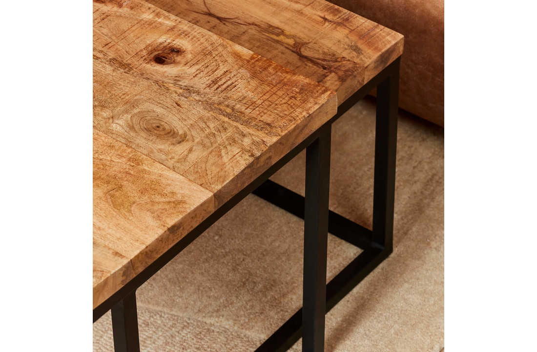 Rechthoekige Salontafel set Denver | Mangohout