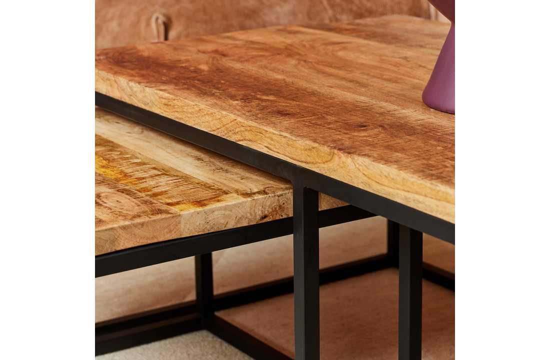 Rechthoekige Salontafel set Denver | Mangohout