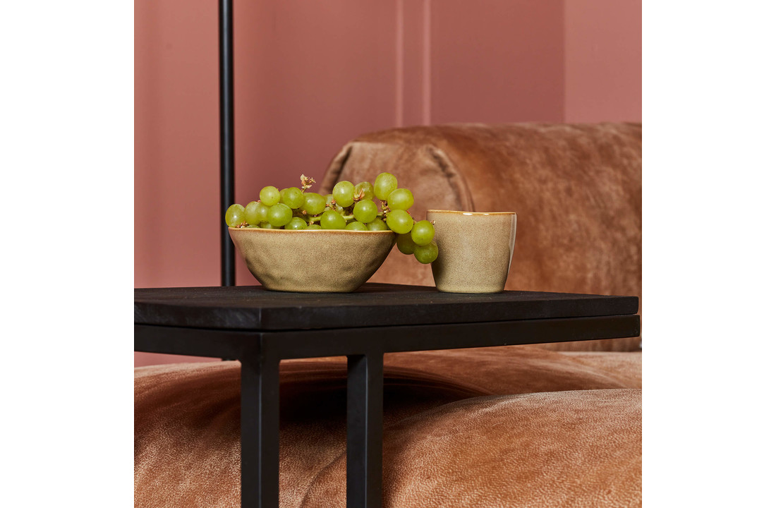 Slider & laptoptafel mangohout | Zwart met postvak