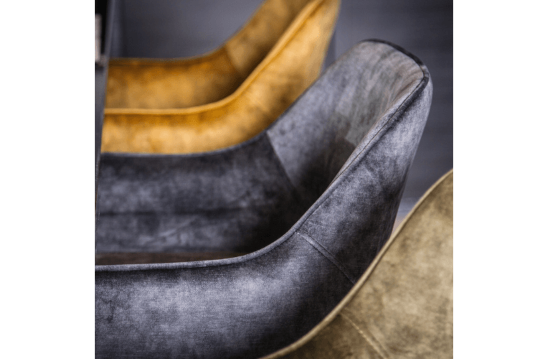 Velvet barkruk Fallon | bruin