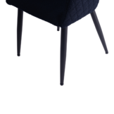 Eetkamerstoel Mace teddy zwart/blauw