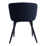 Eetkamerstoel Mace teddy zwart/blauw