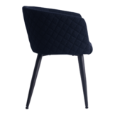 Eetkamerstoel Mace teddy zwart/blauw