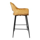 Velvet barkruk Fallon | cognac