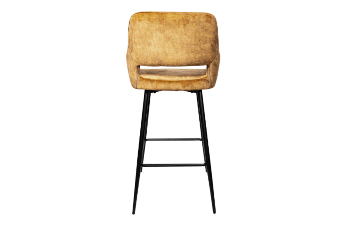 Velvet barkruk Fallon | cognac