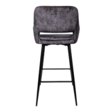 Velvet barkruk Fallon | antraciet