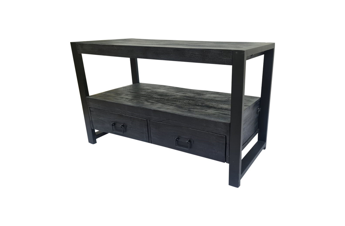 Zwart tv meubel Britt Black met lades | 100 cm