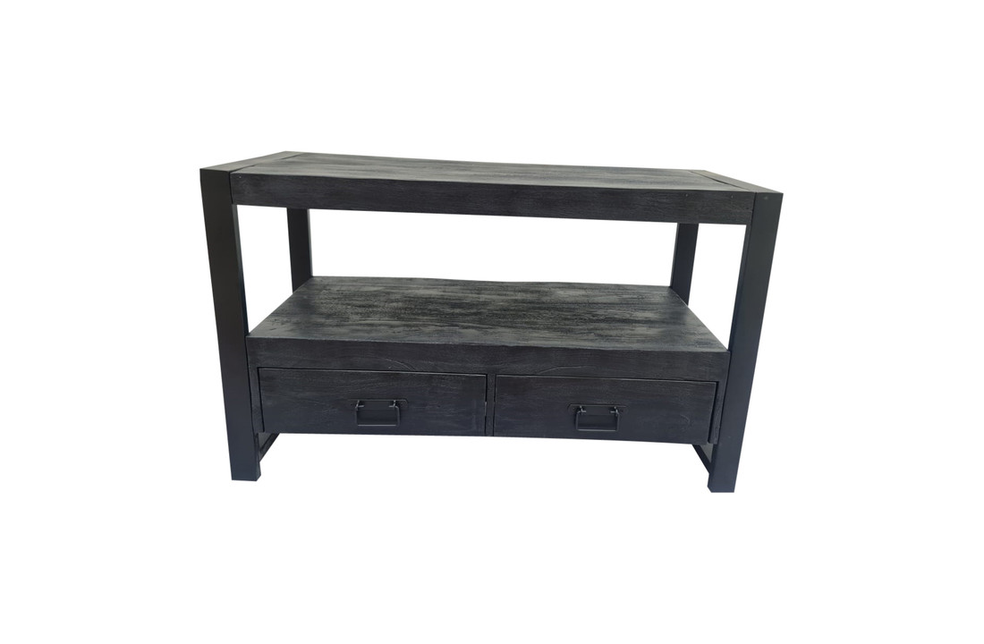Zwart tv meubel Britt Black met lades | 100 cm