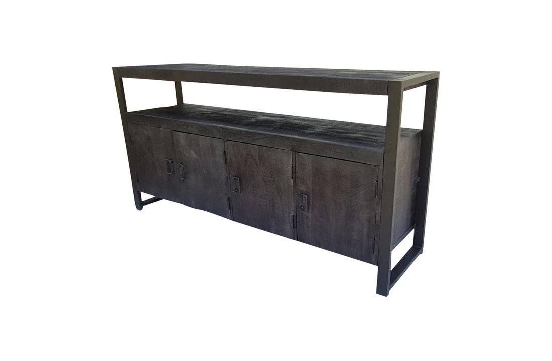 Zwart dressoir Britt met deuren | 175 cm