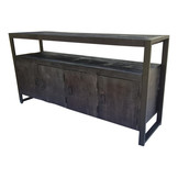 Zwart dressoir Britt met deuren | 175 cm