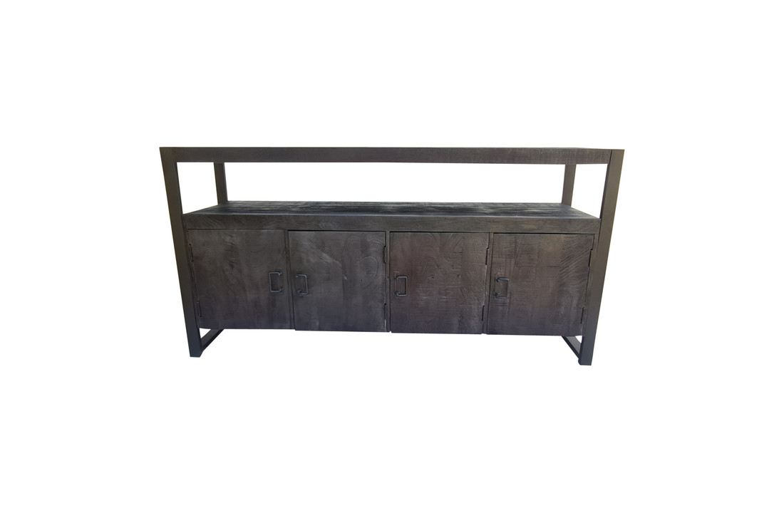 Zwart dressoir Britt met deuren | 175 cm