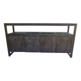 Zwart dressoir Britt met deuren | 175 cm
