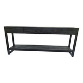 Zwarte sidetable Britt Black | 180 cm