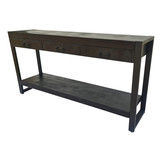 Zwarte sidetable Britt Black | 150 cm
