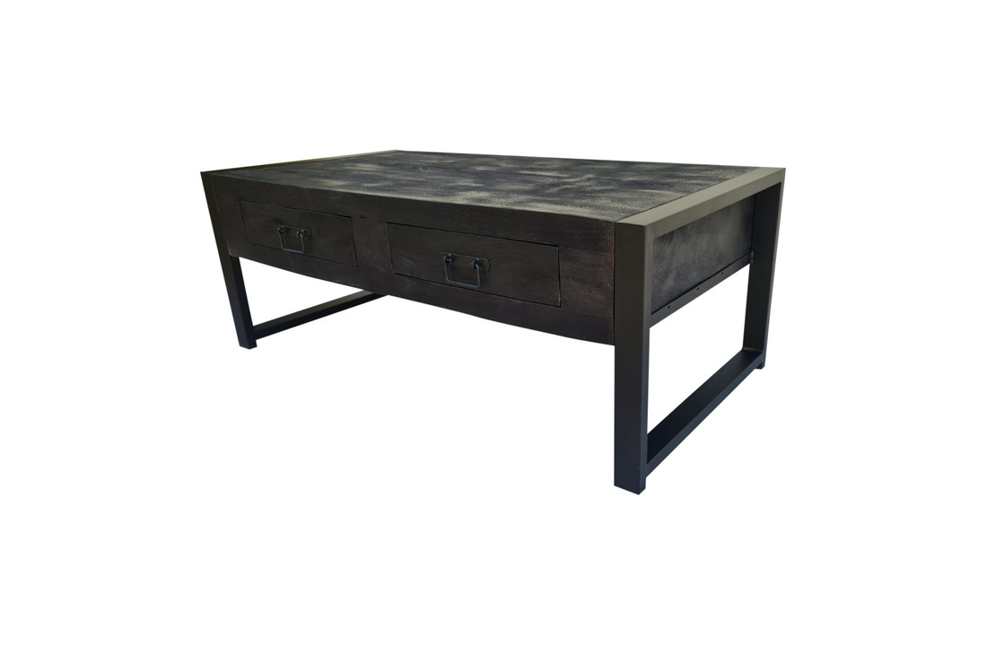 Zwarte salontafel Britt Black | 120 met lades