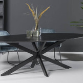Ovale eettafel Oslo Acasia Black | 210 cm
