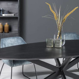 Ovale eettafel Oslo Acasia Black | 240 cm