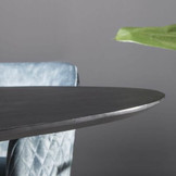 Ovale eettafel Oslo Acasia Black | 240 cm