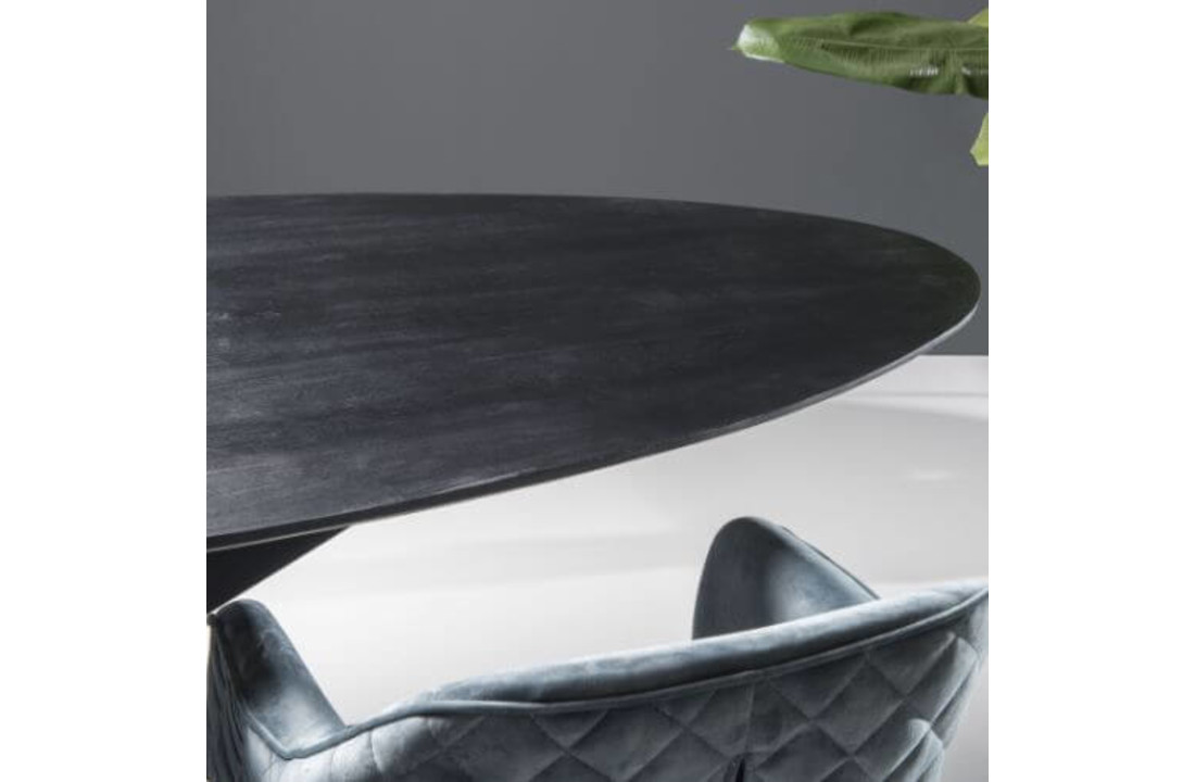 Ovale eettafel Oslo Acasia Black | 240 cm