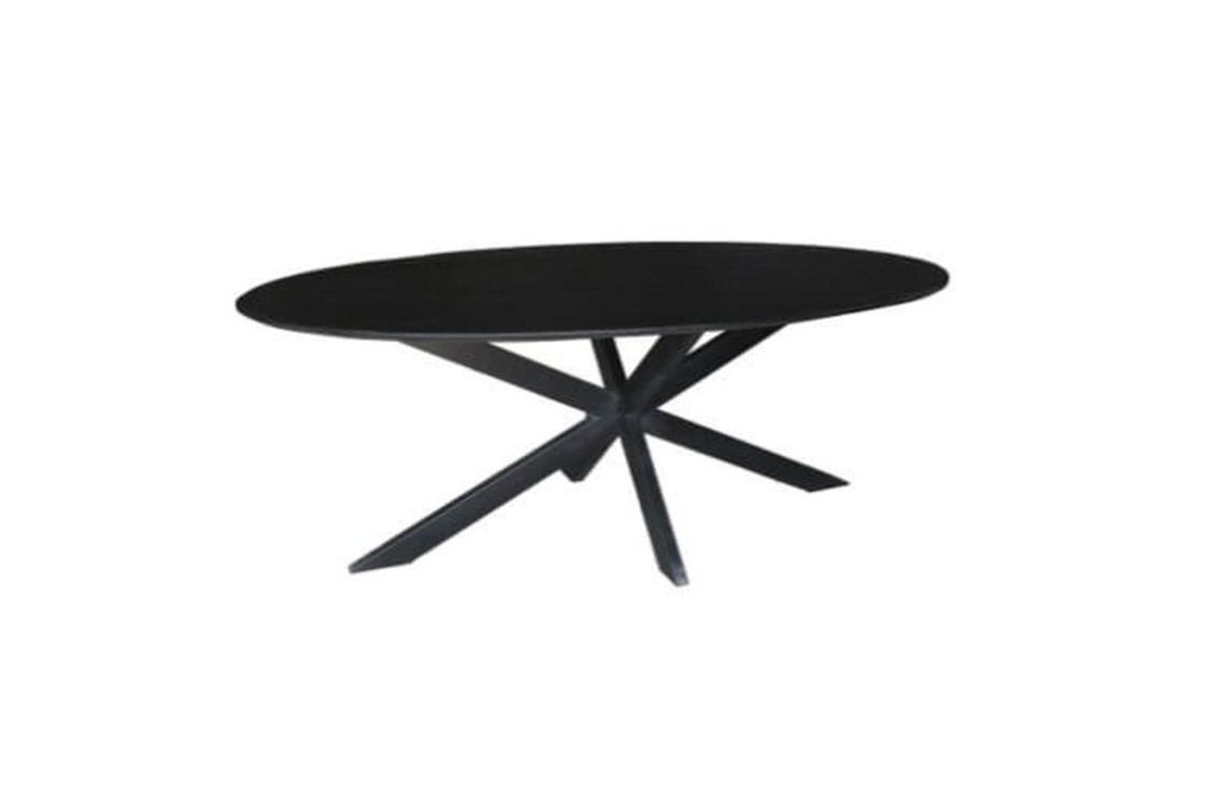 Ovale eettafel Oslo Acasia Black | 240 cm