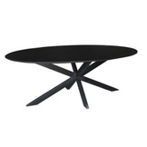 Ovale eettafel Oslo Acasia Black | 240 cm