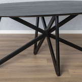 Ovale eettafel Oslo Black Acasia Web Leg 200cm