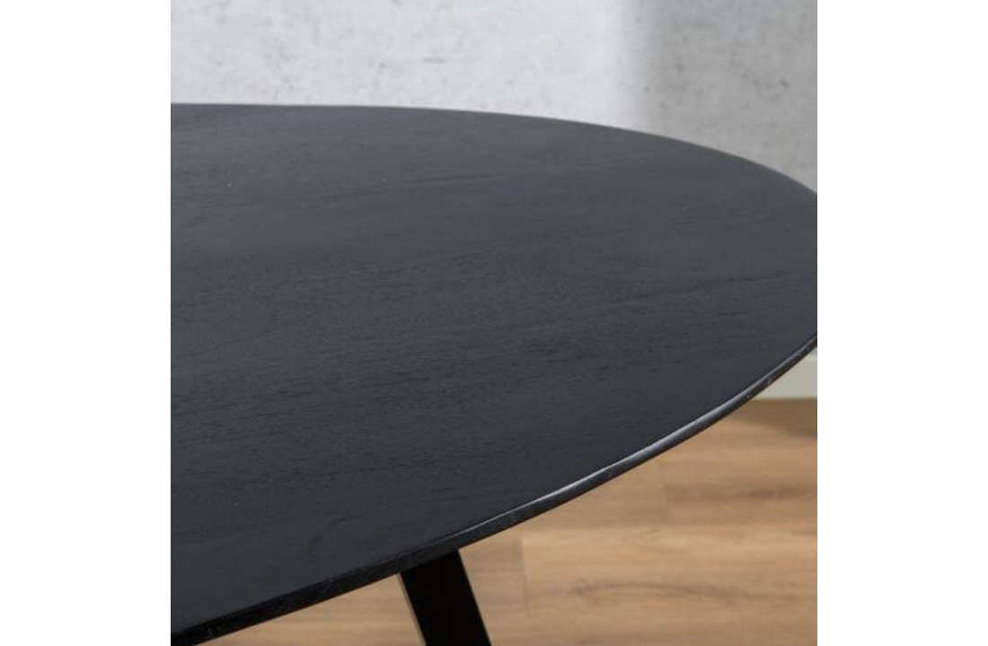 Ovale eettafel Oslo Black Acasia Web Leg 200cm