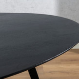 Ovale eettafel Oslo Black Acasia Web Leg 200cm