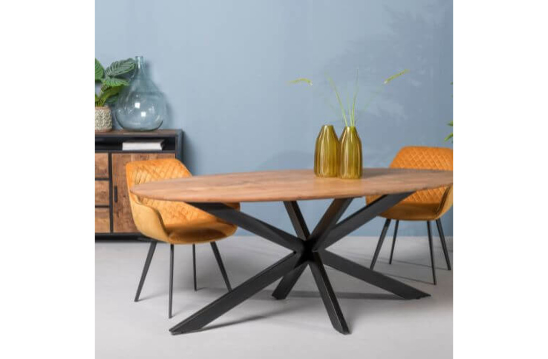 Ovale eettafel Oslo Acasia 210 cm