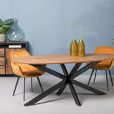 Ovale eettafel Oslo Acasia 210 cm