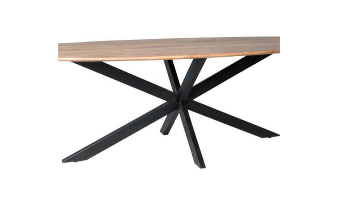 Ovale eettafel Oslo Acasia 210 cm