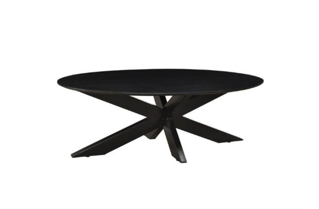 Ovale salontafel Oslo Acasia Black130 cm