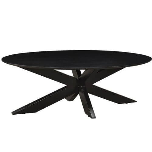 Ovale salontafel Oslo Acasia Black130 cm