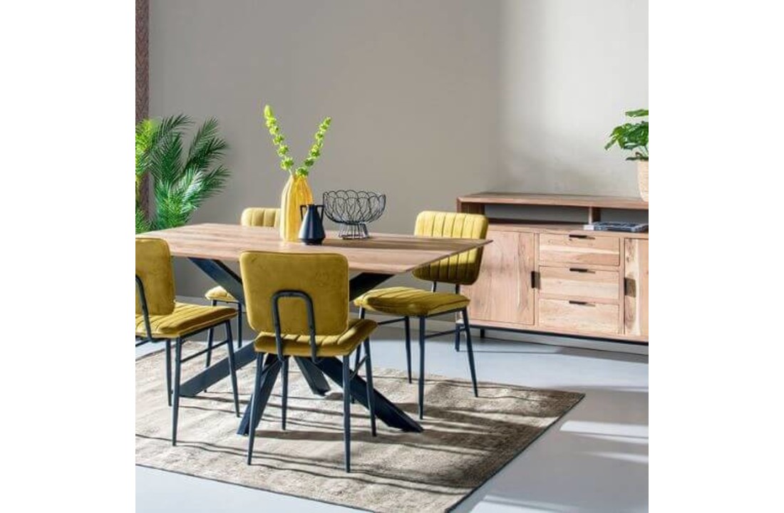 Eettafel Oslo Spider Acasia 160 cm