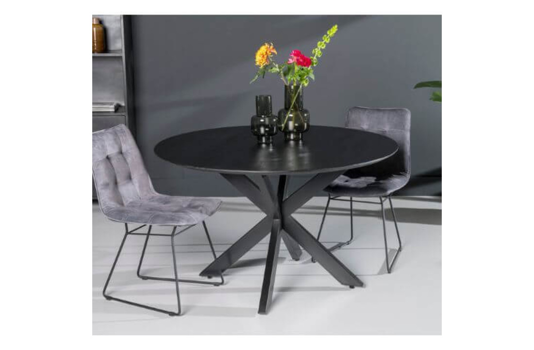 Ronde eettafel Oslo Acasia Black 120 cm