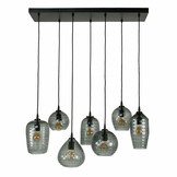 Hanglamp hexagon mix - Smoke grey glas |7L