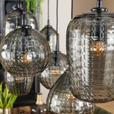 Hanglamp hexagon mix - Smoke grey glas |7L