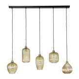Hanglamp stripe glass mix - Amberkleur| 5L