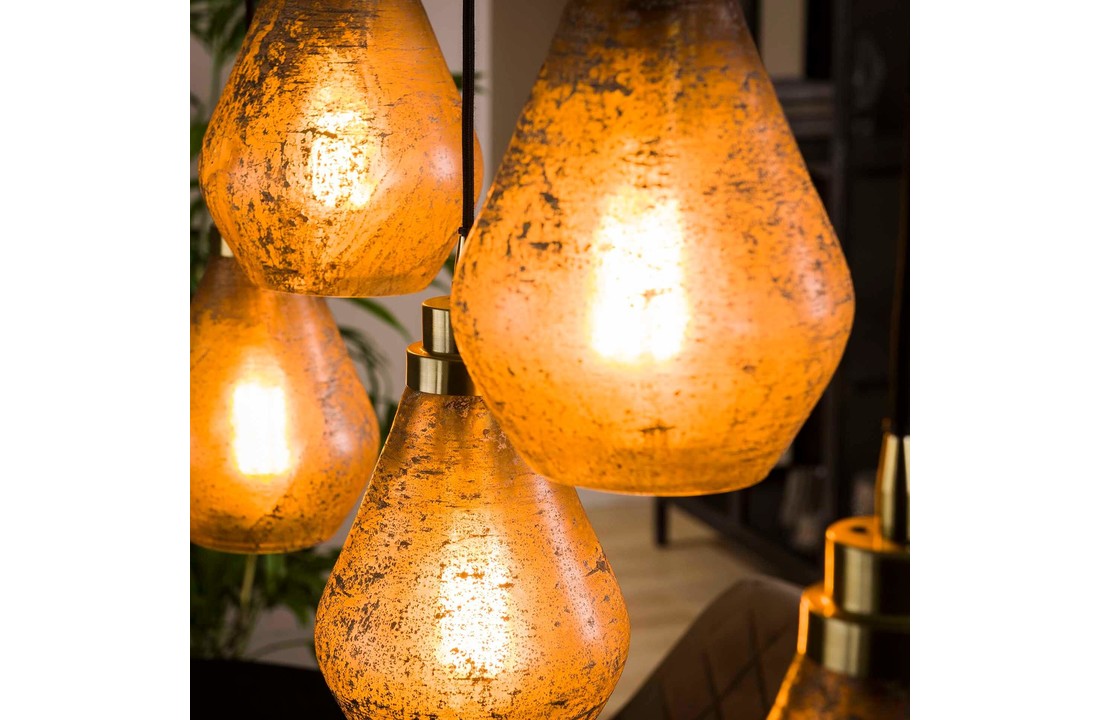 Hanglamp vintage brown glass - Stone glas | 5L