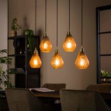 Hanglamp vintage brown glass - Stone glas | 5L