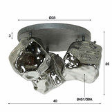 Plafondlamp rock - Chromed glas |3L
